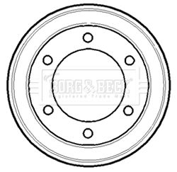 BORG & BECK Тормозной барабан BBR7084